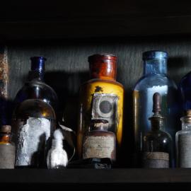 2010-11 Medical supplies inside Wilson and Evans' corner, Cape Evans (002)