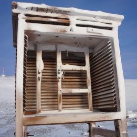 2012 Winter, Scott's 'Terra Nova' hut inspection, environs, meteorological screen (002)