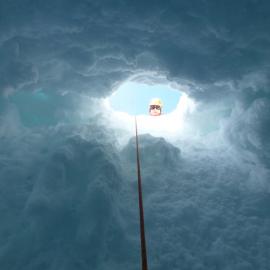 2012 View from inside glacier ice cave