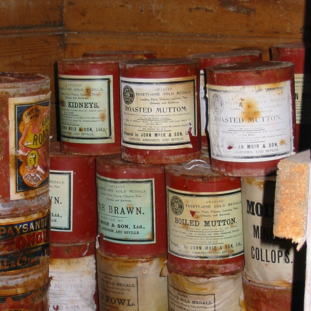 'Nimrod' hut - Food Cans