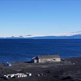 2021-22 Open water in front of Scott's 'Terra Nova' hut , Cape Evans