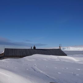 Snow drifts at Scott's 'Terra Nova' hut (001)