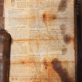 Recipe poster, Scott's 'Terra Nova' hut