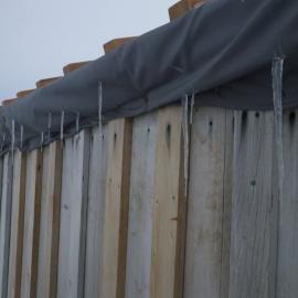 Icicles on Annexe roof lining, Scott's 'Terra Nova' hut