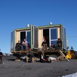 Part of the 2011-12 crew at Cape Evans camp (001)