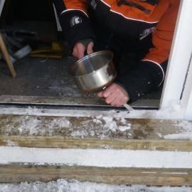 Snow and ice mitigation, Cape Evans