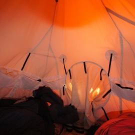 Interior of Scott Polar tent