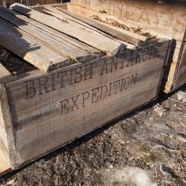 Whisky boxes outside Shackleton's 'Nimrod' hut (002)