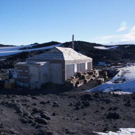 Southwest elevation, Shackleton's 'Nimrod' hut 