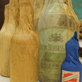 Paper wrapped bottle, before treatment