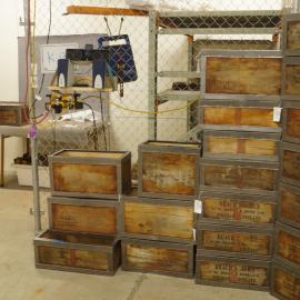 Venesta cases repaired, awaiting repacking of their contents (001)