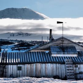 West wall and stables, Scott's 'Terra Nova' hut