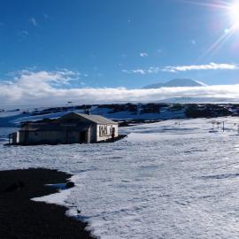 West and south elevations, Scott's 'Terra Nova' hut