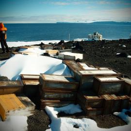 Venesta and provision boxes, Scott's 'Terra Nova' hut