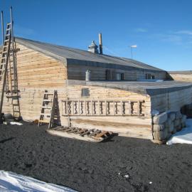Scott's 'Terra Nova' hut, east and north elevation