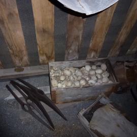 Box of Adélie penguin eggs and pickaxe heads, Scott's 'Terra Nova' hut 