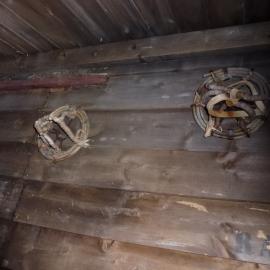 Pony shoes on stables wall, Scott's 'Terra Nova' hut 