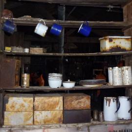 Shelves in the bulkhead, Scott's 'Terra Nova' hut 