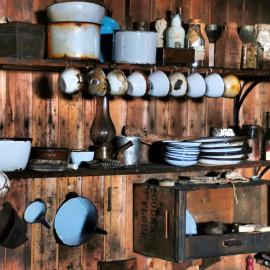 Galley shelves, Scott's 'Terra Nova' hut 