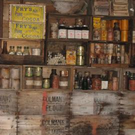 Bulkhead shelves, Scott's 'Terra Nova' hut (001)