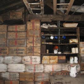 Shelves in the bulkhead, Scott's 'Terra Nova' hut (003)