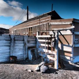 Latrine area outside Shackleton's 'Nimrod' hut