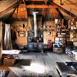 Interior of Shackleton's 'Nimrod' hut