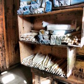 Candles stored in Shackleton's 'Nimrod' hut