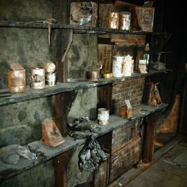 Shelves in Physical Laboratory, Scott's 'Discovery' hut 