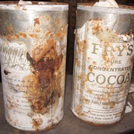 Tins on shelf, Scott's 'Discovery' hut (001)