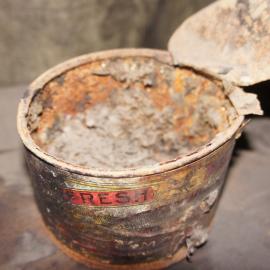 Tins on shelf, Scott's 'Discovery' hut (003)