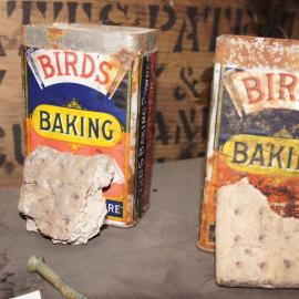 Tins on shelf, Scott's 'Discovery' hut (004)