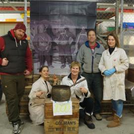 2013K172 Winter team celebrating 1000th artefact