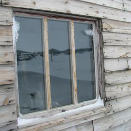 2010-11 A window on the South wall of Scott's 'Terra Nova' hut, Cape Evans