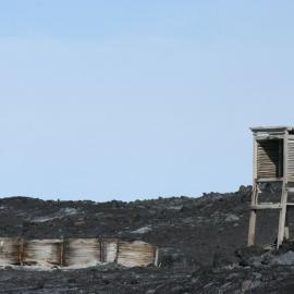 2010-11 Meteorological screen and timber boxes at Cape Evans