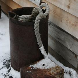 2010-11 Artefacts outside Scott's 'Terra Nova' hut, Cape Evans