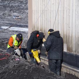 2010-11 Al Fastier and John Taylor digging a trench, Cape Royds