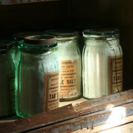 2010-11 Marmozet Table Salt jars inside Shackleton's 'Nimrod' hut
