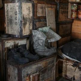 2010-11 Boots inside Shackleton's 'Nimrod' hut, Cape Royds