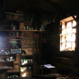 2010-11 Light coming through the window Shackleton's 'Nimrod' hut, Cape Royds
