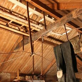 2010-11 Socks hanging inside Shackleton's 'Nimrod' hut, Cape Royds