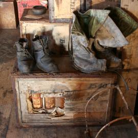2010-11 Boots inside Shackleton's 'Nimrod' hut, Cape Royds