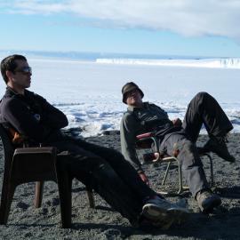 2010-11 Jamie Clarke and John Taylor at the Cape Evans field camp