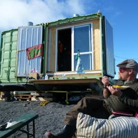2010-11 Al Fastier at the Cape Evans field camp