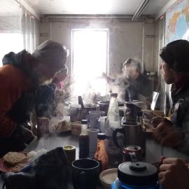 2010-11 Meal time at the Cape Evans field camp