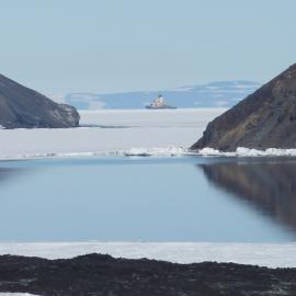 2010-11 Icebreaker in the distance