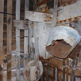 2010-11 Wheelbarrow hanging inside Scott's 'Terra Nova' hut