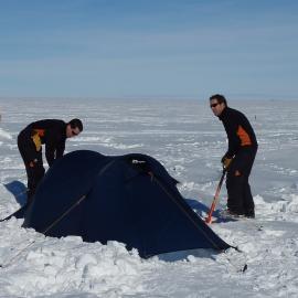 2010-11 Jamie Clarke and Jaime Ward during Antarctic field training