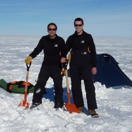 2010-11 Jamie Clarke and Jaime Ward during Antarctic field training