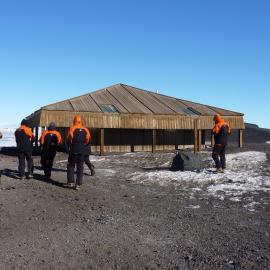 2010-11 AHT team visit Scott's 'Discovery' hut, Hut Point